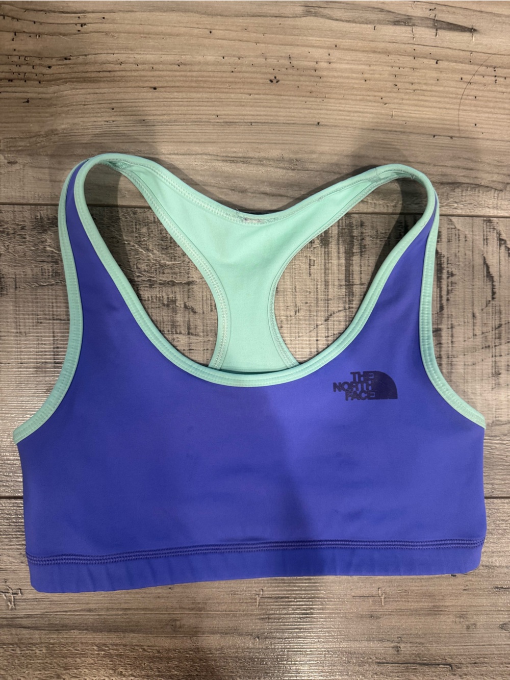 The North Face Purple Sports Bra with Mint Trim